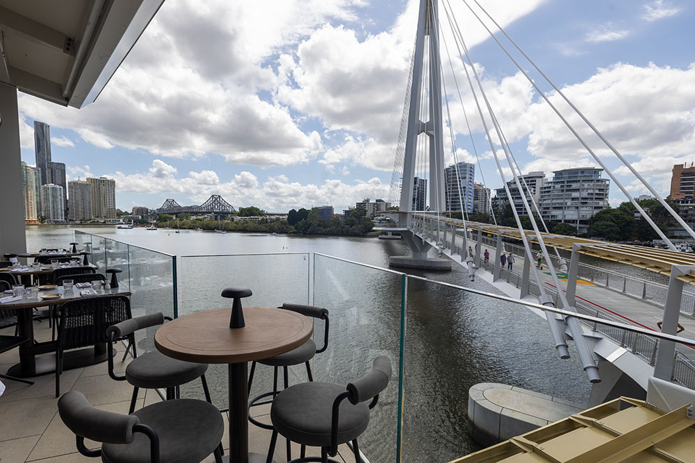 Stilts Dining Kangaroo Point Bridge Water view from Stilts Dining
