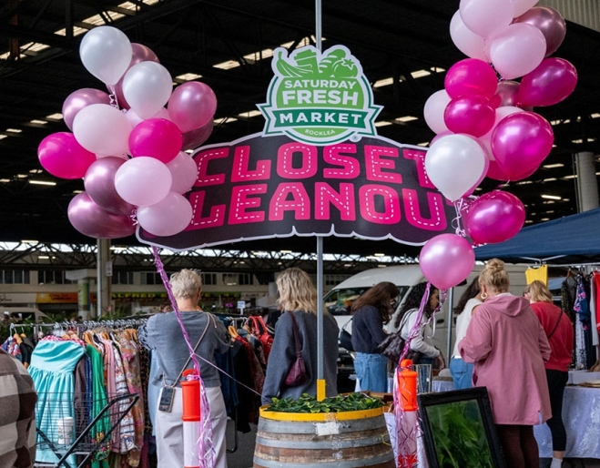 Shoppers inside Closet Cleanout
