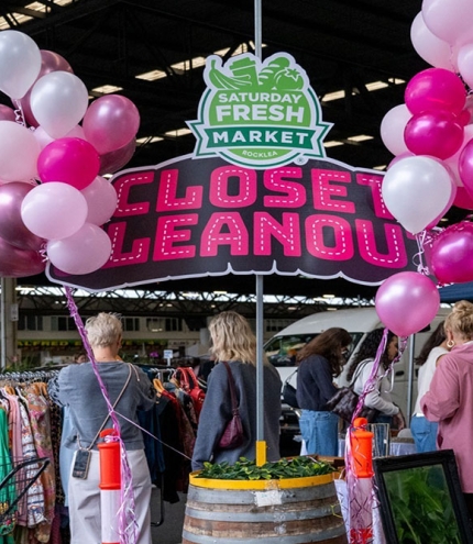 Shoppers inside Closet Cleanout